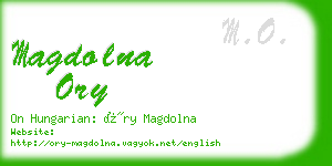 magdolna ory business card